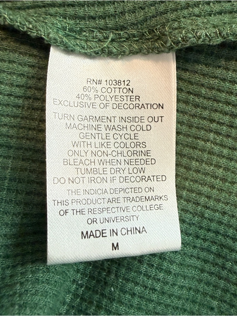 Michigan State Ribbed V-Neck Long-Sleeve Tee - Picture 6 of 7